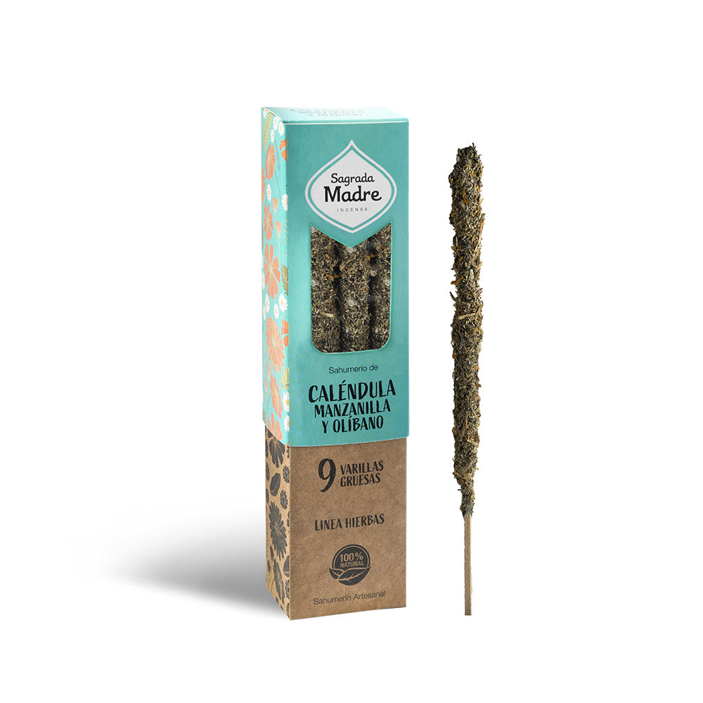 Sagrada Madre Incense Calendula-Chamomile (box x 9 sticks) 天然金盞花-洋甘菊線香 (每盒9支)