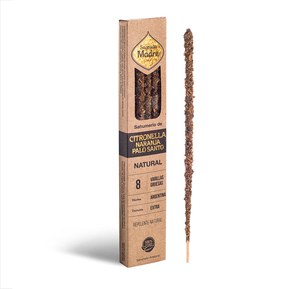 Sagrada Madre Incense Citronella Orange & Palo Santo (box x 8 sticks) 天然香茅橙&聖木線香 (每盒8支)