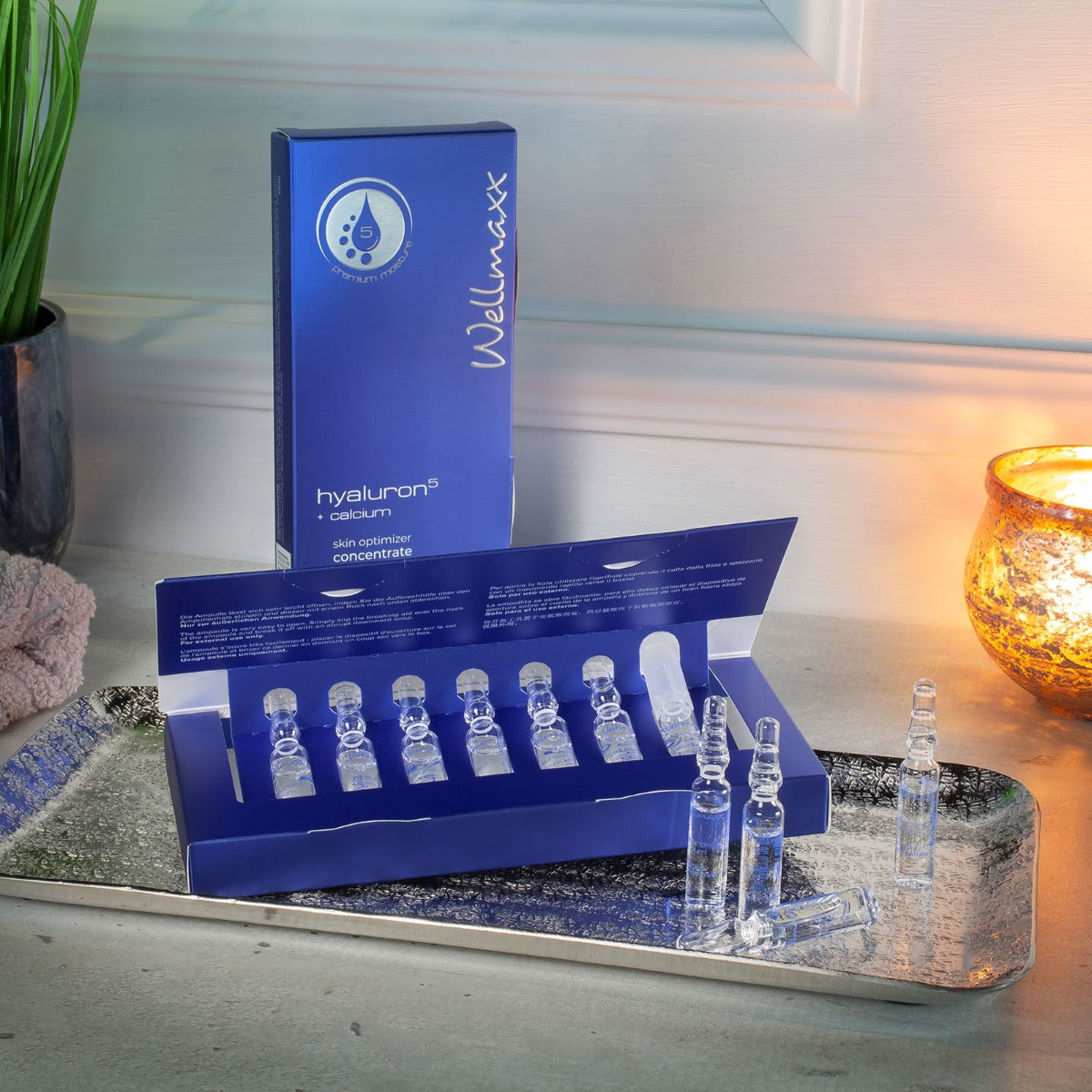 Wellmaxx Hyaluron⁵ + Calcium Skin Optimizer Concentrate (7x2ml each) 五重玻尿酸特效保濕修復屏障安瓶 (每盒7支 每支2ml)