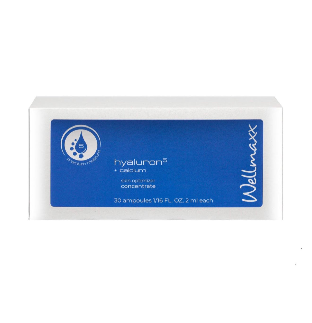 預訂1個月 Wellmaxx Hyaluron⁵ + Calcium Skin Optimizer Concentrate (30x2ml each) 五重玻尿酸特效保濕修復屏障安瓶 (每盒30支 每支2ml)