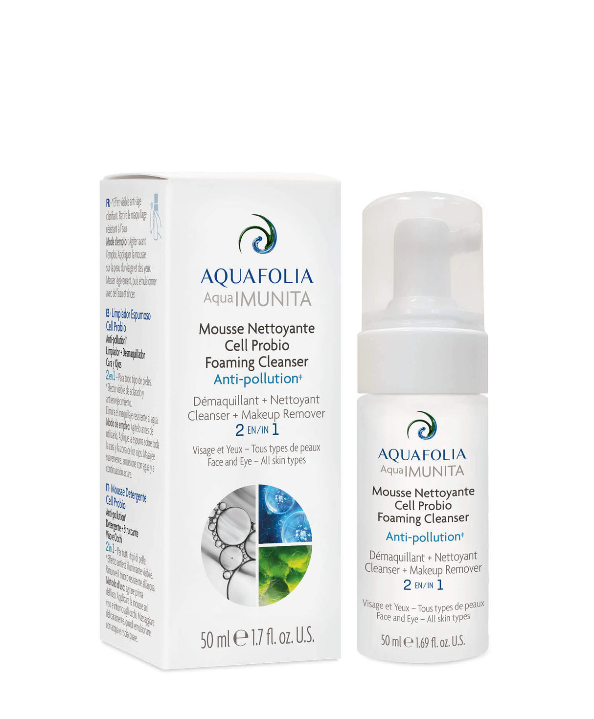 預訂2個月 Aquafolia AquaIMUNITA Cell Probio Foaming Cleanser 卸妝潔面抗老3合1泡泡 50ml / 200ml