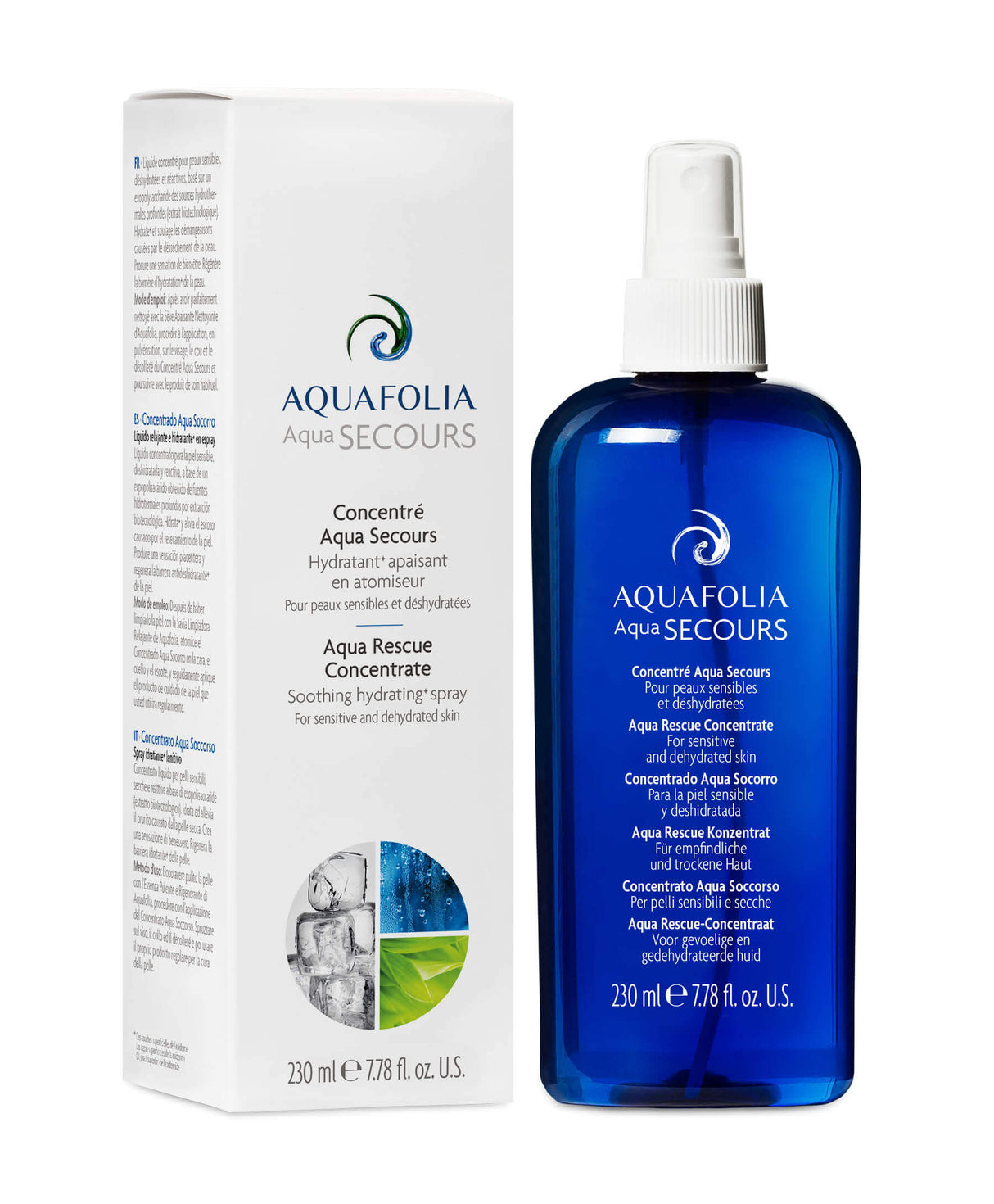 Aquafolia Aqua Rescue Concentrate 清爽全效神仙精華水 230ml - 深層保濕舒緩精華,適合敏感乾燥肌膚。