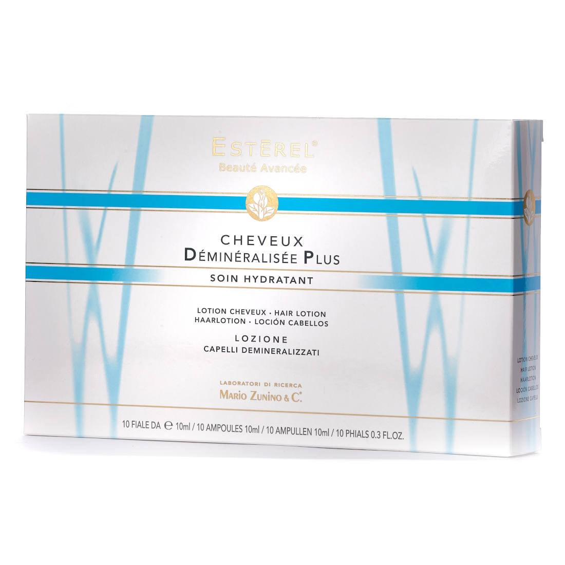 Hakme 推薦 Esterel 藍盒防脫育髮精華 (10支裝):免沖洗頭皮營養安瓶,含微量元素及水解角蛋白。2個月療程針對產後脫髮、壓力掉髮及髮界稀疏,提供有利頭髮生長的健康環境。