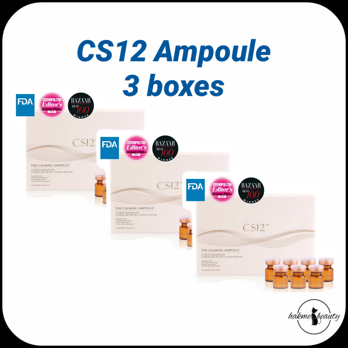 CS12 The Calming Ampoules (7x5ml) [3 Boxes] 奇蹟抗敏安瓶 (每盒7支 每支5ml) [3盒裝]