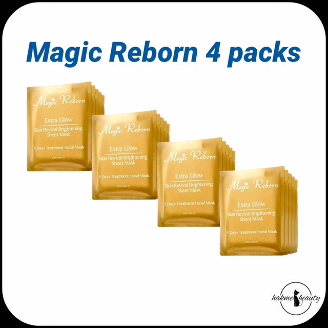 Magic Reborn 皇牌亮肌面膜 4包優惠裝 (共20片)：Hakme 推薦神級面膜，含 A 醇去黃提亮。超值囤貨套裝，平均價錢更低，長期保養必備。