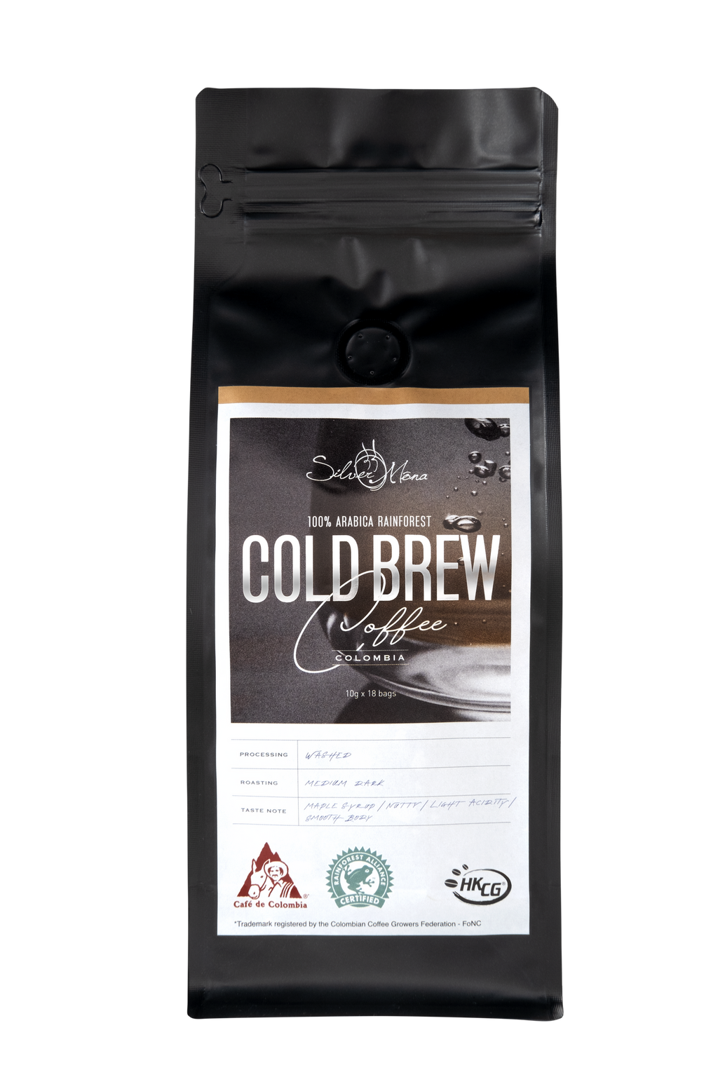 香記咖啡 Silver Mona - Rainforest Cold Brew Coffee 熱帶雨林冷萃咖啡包 10g x 18個 (原價$108 / 黑咪價$78)