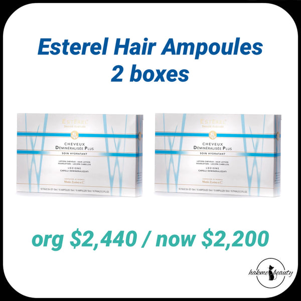 ESTEREL Cheveux Demineralisee Plus Mineralizing Gentle Hair Lotion 10 ampoules x 10 ml each **2 BOXES / 2盒裝**