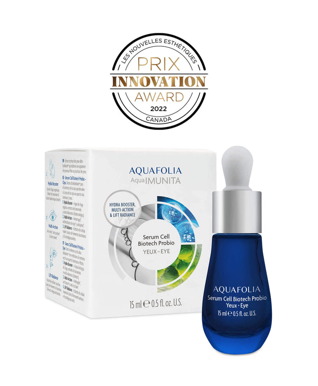 Hakme 推薦 Aquafolia 全效眼部精華：含益生菌及植物幹細胞，全方位抗老，實測減淡黑眼圈、細紋及提升眼周輪廓 (15ml)。