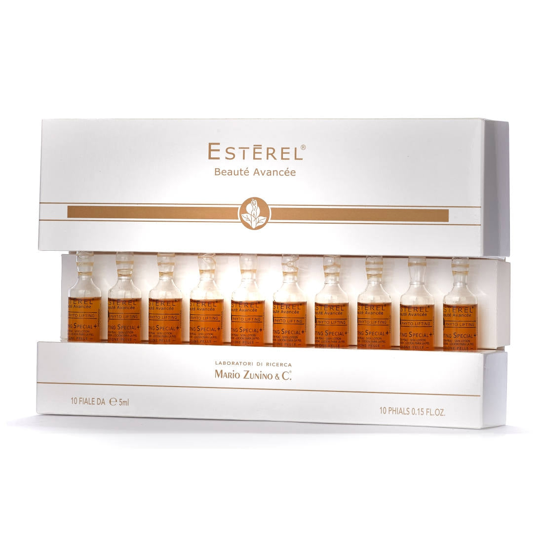 Esterel 強效抗老緊緻精華內含獨立安瓶，高濃度精華確保每次使用都新鮮高效，是全面提升緊緻、淡化細紋的居家護理療程。